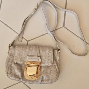 Michael Kors mini crossbody monogrammed leather bag